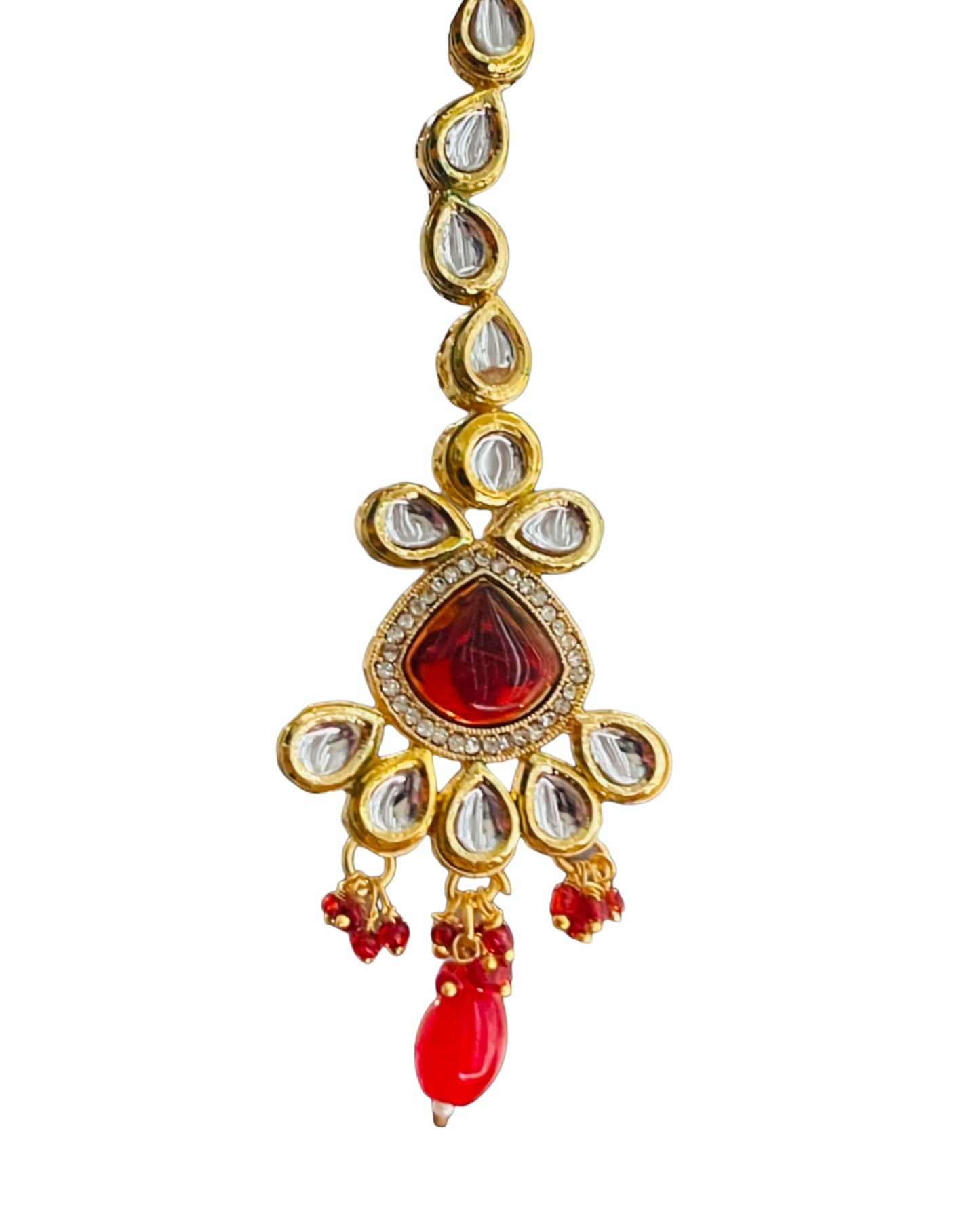 Scarlet Ruby Kundan Set