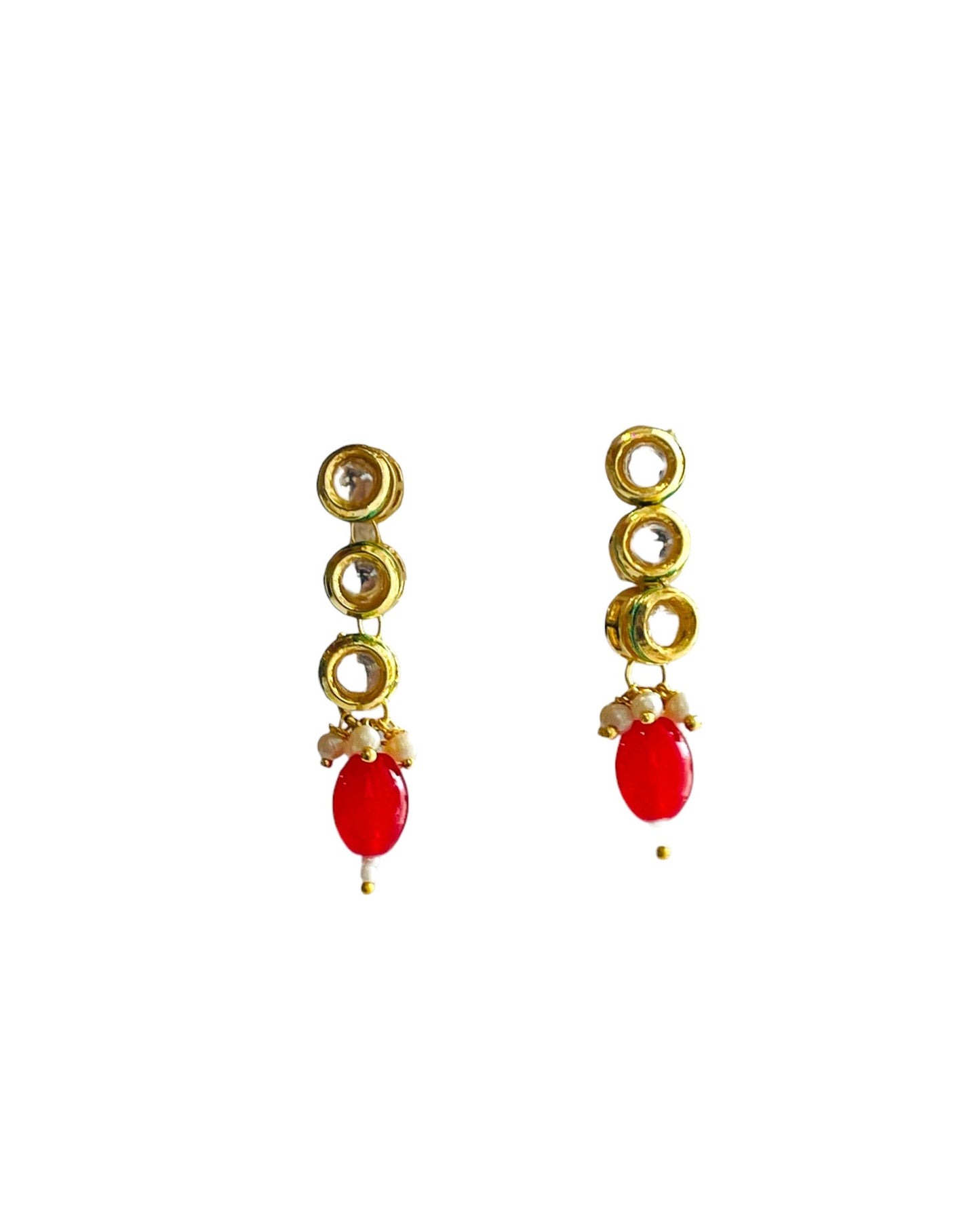 Red Gold Kundan Elegance Set