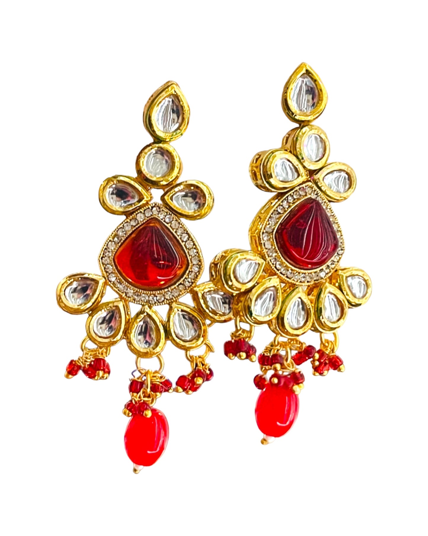 Scarlet Ruby Kundan Set